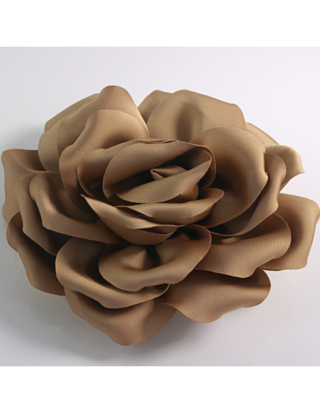 KWIAT Z MATERIAŁU BROSZKA PRZYPINKA LOLITA AKCESORIA 14 CM BEŻOWY