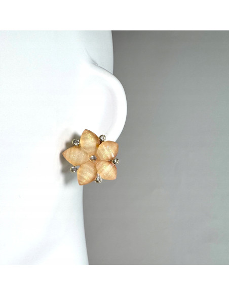 Klipsy do Uszu Lolita Akcesoria Klips do Ucha Kwiatki Kwiatek