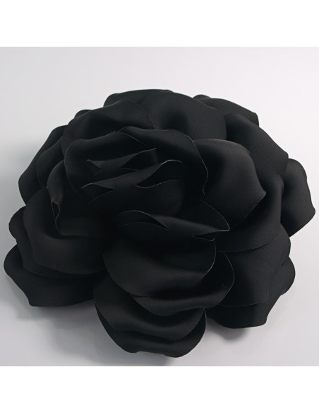 KWIAT Z MATERIAŁU BROSZKA PRZYPINKA LOLITA AKCESORIA 14 CM CZARNY