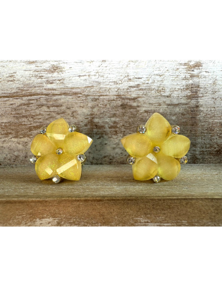 Klipsy do Uszu Lolita Akcesoria Klips do Ucha Kwiatki Kwiatek