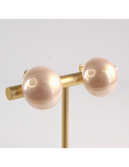 KLIPSY DO USZU LOLITA AKCESORIA ELEGANCKIE BORDOWE PERŁY