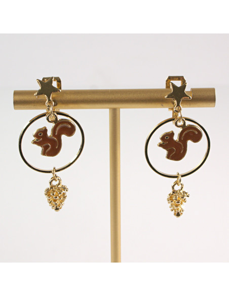 KLIPSY DO USZU LOLITA AKCESORIA Z WIEWIÓRKAMI  WIEWIÓRKA