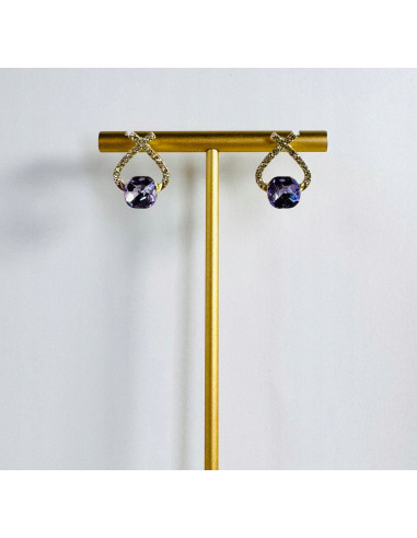 Kolczyki FIOLETOWE KAMIEŃ Lolita Accessories...