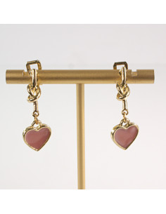 KLIPSY DO USZU LOLITA AKCESORIA Z SERCAMI RÓŻOWE SERCE