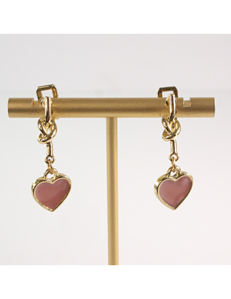 KLIPSY DO USZU LOLITA AKCESORIA Z SERCAMI RÓŻOWE SERCE