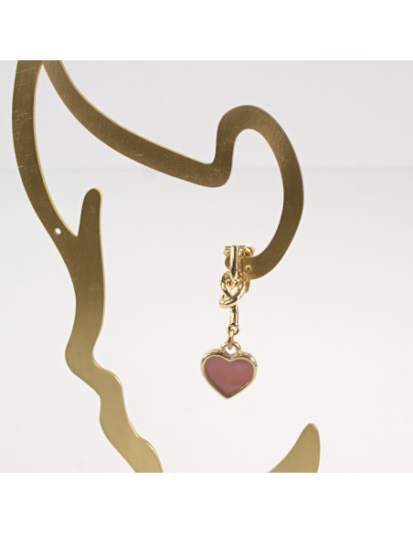 KLIPSY DO USZU LOLITA AKCESORIA Z SERCAMI RÓŻOWE SERCE