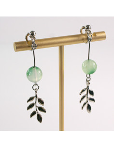 KLIPSY DO USZU LOLITA AKCESORIA DŁUGIE LISTKI  z KAMIENIEM 2