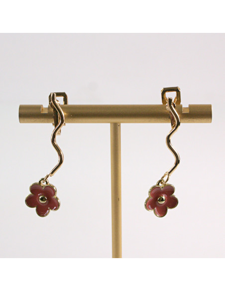 KLIPSY DO USZU LOLITA AKCESORIA ŚWIDERKI Z KWIATKAMI