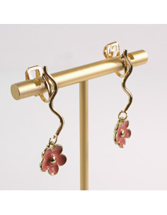 KLIPSY DO USZU LOLITA AKCESORIA ŚWIDERKI Z KWIATKAMI 2