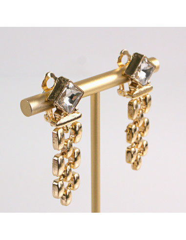 KLIPSY DO USZU LOLITA AKCESORIA CRYSTAL ZŁOTE...