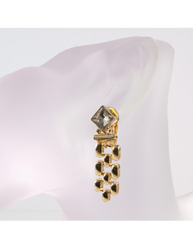 KLIPSY DO USZU LOLITA AKCESORIA CRYSTAL ZŁOTE...