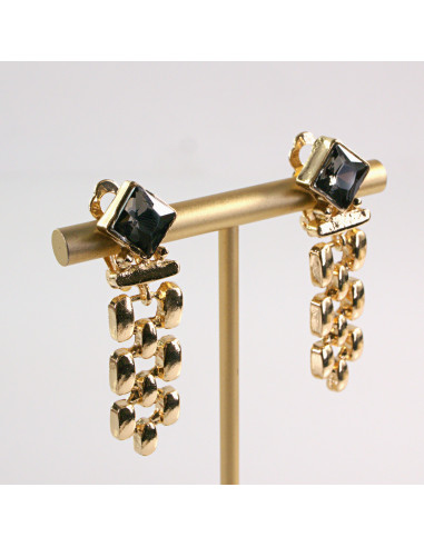 KLIPSY DO USZU LOLITA AKCESORIA GRAFITOWY ZŁOTE...