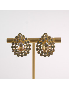 KLIPSY DO USZU LOLITA AKCESORIA CRYSTAL ZŁOTE ŁEZKI