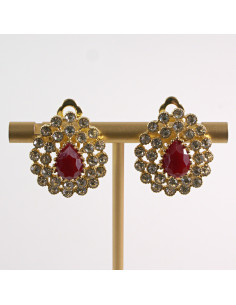 KLIPSY DO USZU LOLITA AKCESORIA CRYSTAL ZŁOTE ŁEZKI