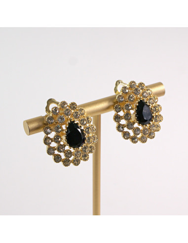 KLIPSY DO USZU LOLITA AKCESORIA CRYSTAL ZŁOTE...