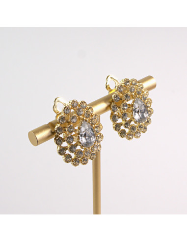 KLIPSY DO USZU LOLITA AKCESORIA CRYSTAL ZŁOTE...