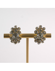 KLIPSY DO USZU LOLITA AKCESORIA CRYSTAL ZŁOTE CYRKONIE