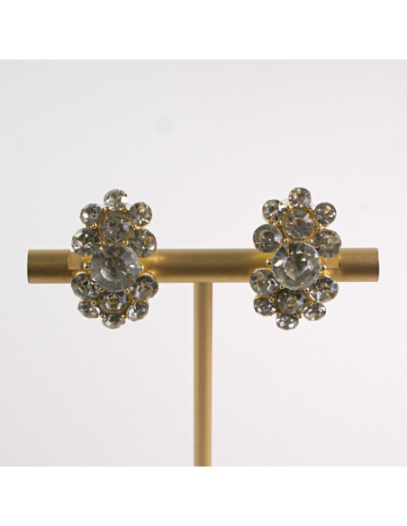 KLIPSY DO USZU LOLITA AKCESORIA CRYSTAL ZŁOTE CYRKONIE