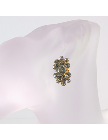 KLIPSY DO USZU LOLITA AKCESORIA CRYSTAL ZŁOTE...