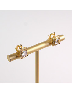 KLIPSY DO USZU LOLITA AKCESORIA CRYSTAL ZŁOTE 2