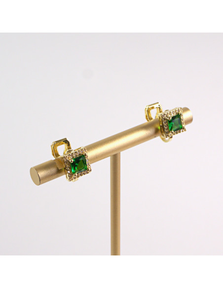 KLIPSY DO USZU LOLITA AKCESORIA CRYSTAL ZŁOTE ZIELONE