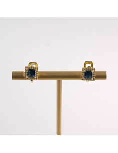 KLIPSY DO USZU LOLITA AKCESORIA CRYSTAL NIEBIESKI