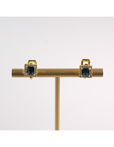 KLIPSY DO USZU LOLITA AKCESORIA CRYSTAL NIEBIESKI