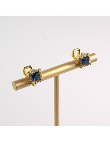 KLIPSY DO USZU LOLITA AKCESORIA CRYSTAL NIEBIESKI