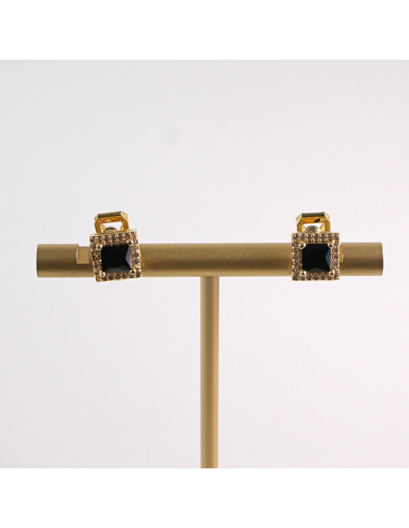 KLIPSY DO USZU LOLITA AKCESORIA CRYSTAL ZŁOTE CZARNY