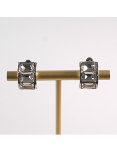 KLIPSY DO USZU LOLITA AKCESORIA KLASYCZNE SREBRNE CRYSTAL