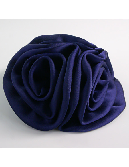 KWIAT Z MATERIAŁU BROSZKA PRZYPINKA LOLITA AKCESORIA  ATRAMENTOWA RÓŻA