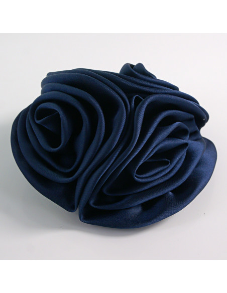 KWIAT Z MATERIAŁU BROSZKA PRZYPINKA LOLITA AKCESORIA POTRÓJNA RÓŻA GRANAT