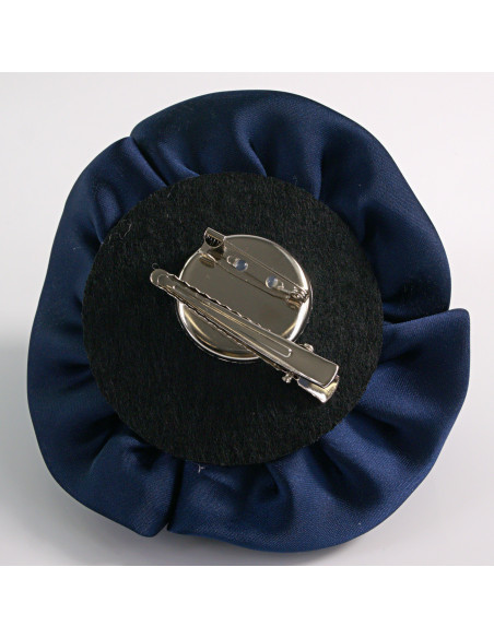 KWIAT Z MATERIAŁU BROSZKA PRZYPINKA LOLITA AKCESORIA POTRÓJNA RÓŻA GRANAT