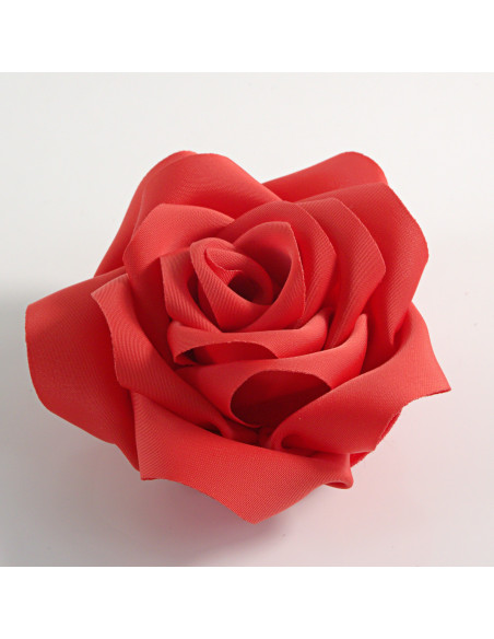 KWIAT Z MATERIAŁU BROSZKA PRZYPINKA LOLITA AKCESORIA RÓŻA RÓZYCZKA CZERWONY