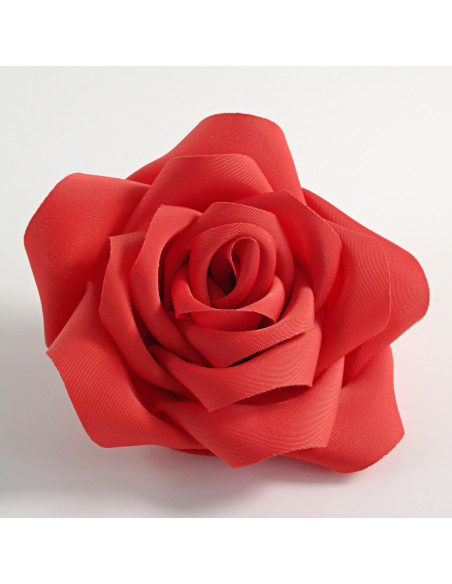 KWIAT Z MATERIAŁU BROSZKA PRZYPINKA LOLITA AKCESORIA RÓŻA RÓZYCZKA CZERWONY