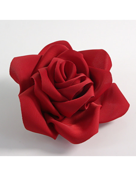 KWIAT Z MATERIAŁU BROSZKA PRZYPINKA LOLITA AKCESORIA RÓŻA RÓZYCZKA BORDOWY