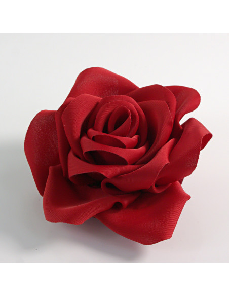 KWIAT Z MATERIAŁU BROSZKA PRZYPINKA LOLITA AKCESORIA RÓŻA RÓZYCZKA BORDOWY