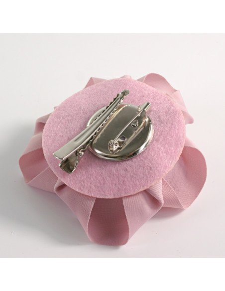 KWIAT Z MATERIAŁU BROSZKA PRZYPINKA LOLITA AKCESORIA RÓŻA RÓZYCZKA RÓŻOWY