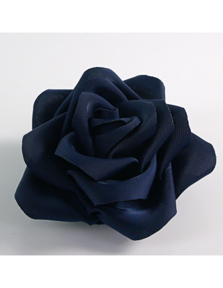 KWIAT Z MATERIAŁU BROSZKA PRZYPINKA LOLITA AKCESORIA RÓŻA RÓZYCZKA GRANATOWY