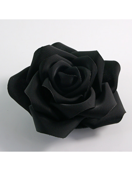 KWIAT Z MATERIAŁU BROSZKA PRZYPINKA LOLITA AKCESORIA RÓŻA RÓZYCZKA CZARNY