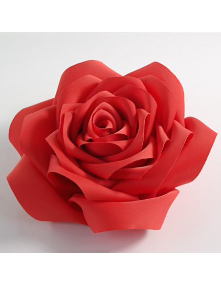 KWIAT Z MATERIAŁU BROSZKA PRZYPINKA LOLITA AKCESORIA  RÓŻA 12 cm CZERWONY