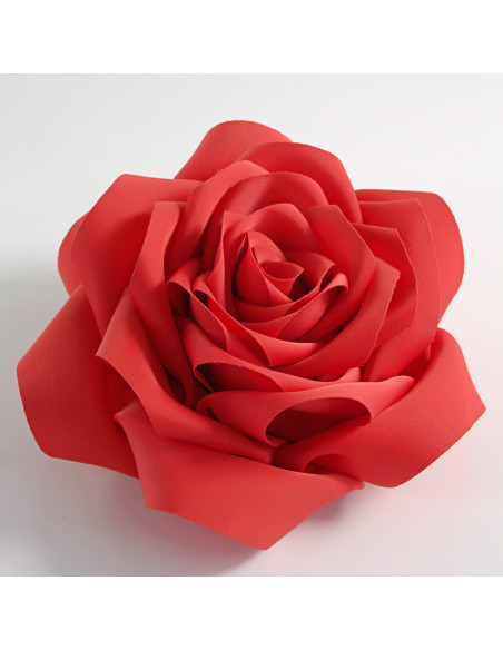 KWIAT Z MATERIAŁU BROSZKA PRZYPINKA LOLITA AKCESORIA  RÓŻA 12 cm CZERWONY