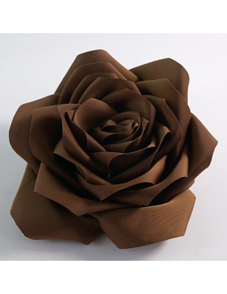 KWIAT Z MATERIAŁU BROSZKA PRZYPINKA LOLITA AKCESORIA  RÓŻA 12 cm BRĄZOWY