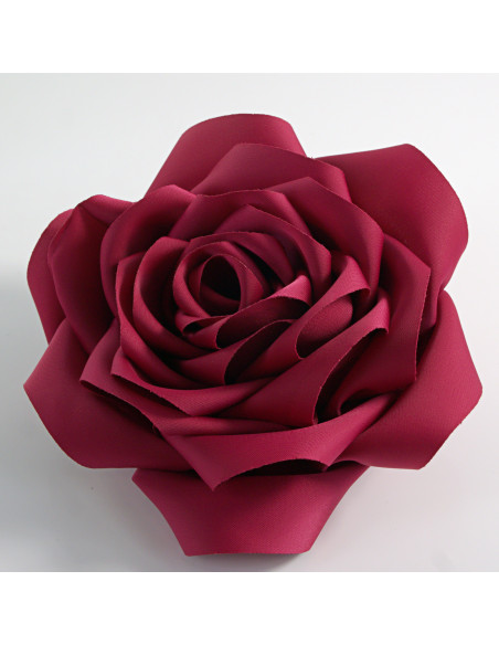 KWIAT Z MATERIAŁU BROSZKA PRZYPINKA LOLITA AKCESORIA RÓŻA 12 cm BORDOWY-RÓŻ