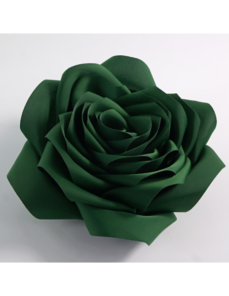 KWIAT Z MATERIAŁU BROSZKA PRZYPINKA LOLITA AKCESORIA RÓŻA 12 cm ZIELONY
