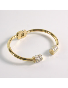 Bransoletka na rękę z cyrkonia złota stal chirurgiczna...