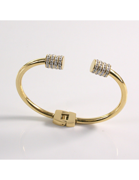 Bransoletka na rękę z cyrkonia złota stal chirurgiczna Lolita Akcesoria