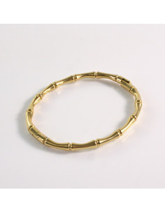 Bransoletka na rękę "bambus" złota stal chirurgiczna...