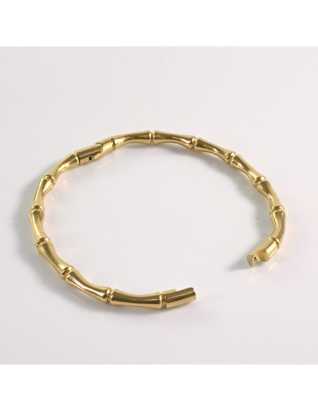 Bransoletka na rękę "bambus" złota stal chirurgiczna Lolita Akcesoria