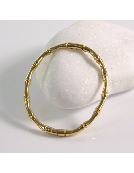 Bransoletka na rękę "bambus" złota stal chirurgiczna Lolita Akcesoria